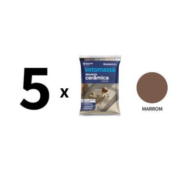 Imagem de Kit 5 Sacos De Rejunte Cerâmica Votomassa Marrom 1 Kg - Votorantim Cim