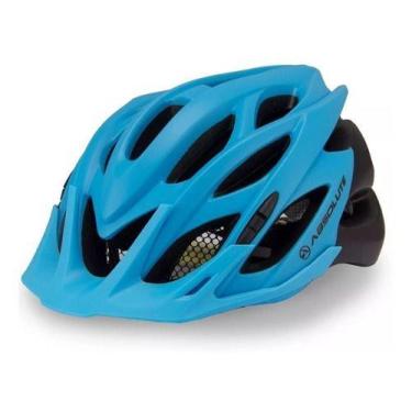 Imagem de Capacete Ciclismo Bike Absolute Wild Mia Led Pisca Viseira, Azul c, Pr