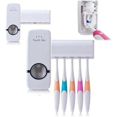 Imagem de 15 Dispenser Para Pasta Dental Com Suporte Para 5 Escovas - OEM, Preto