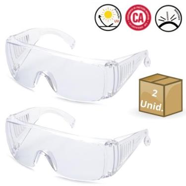 Imagem de Oculos Epi Segurança Uv Ca Sobrepor Incolor Proteçao Anti Risco Fronta