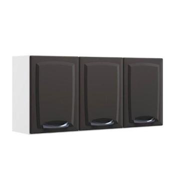 Imagem de Armário Aéreo New Premium 120cm 3 Portas Grafite Itatiaia Grafite