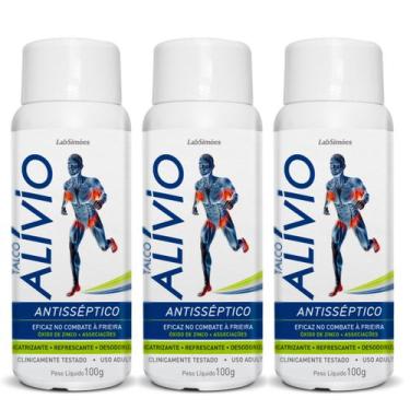 Imagem de Kit 3 Talco Alivio Antisséptico Desodorante Antitranspirante - Labsimõ