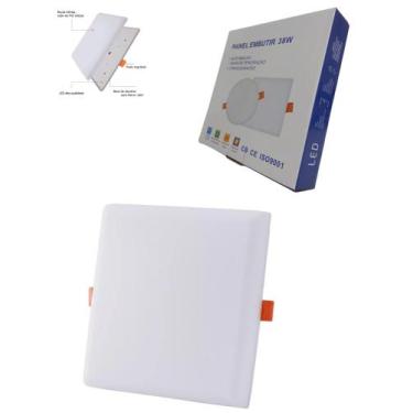 Imagem de Luminária Plafon Led Borda Infinita 38W Embutir Quadra Bivolt Neutro 4