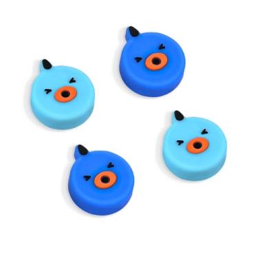 Imagem de DLseego Thumb Grips Caps Design for Switch/Switch lite/Switch OLED Console, Soft Silicone Joycon Analog Controller Protective Anti-Slip Covers 4PCS Button Joy Con Joystick Caps - Blue