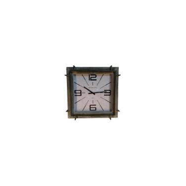 Imagem de Relogio de Parede Analogico Quadrado Formosa - LUXdecor Casa e Jardim