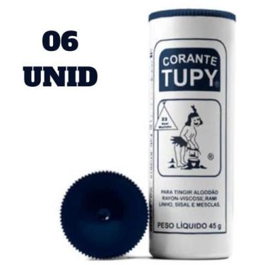 Imagem de Corante Roupa E Tecidos Tupy Diversas Cores 45g - 6 Unidades, Marinho