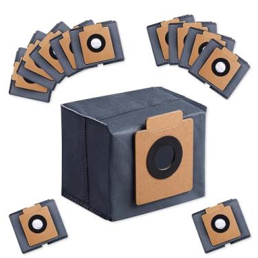 Imagem de GANGXUN Sacos de pó de alta capacidade para Eufy Clean X8 Pro/X10 Pro Omni Robot Vacuum estação autovazia, peça de acessórios de bolsa de substituição descartável (preto, pacote com 12)