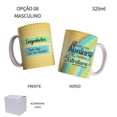 Imagem de Caneca 325ml Flork Engenharia Civil Engenheiro Engenheira - LARANJA E 