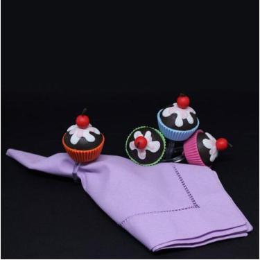 Imagem de Anel Porta Guardanapo De Biscuit Cupcake Com Cereja - M&G Decor