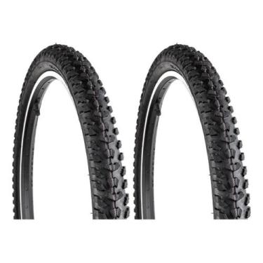 Imagem de Par Pneu Bike Levorin Excess Aro 24x1.95 Bicicleta Mtb Cravo Cor Preto