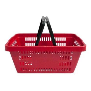 Imagem de Cesta Para Supermercados 7 Litros Com Alça Plástica Reforçada - Plasti