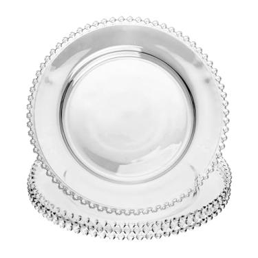 Imagem de WOLFF - Conjunto 4 Pratos de Cristal 28cm - Linha Pearl