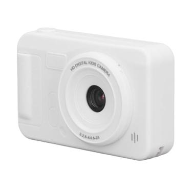 Imagem de Câmera Digital, Câmera Digital 40MP 1080P para Crianças Com Tela IPS de 2,4 Polegadas e Cordão, Zoom 8X Anti Vibração 4K HD Foco Automático, Câmera de Bolso para Meninos, (WHITE)