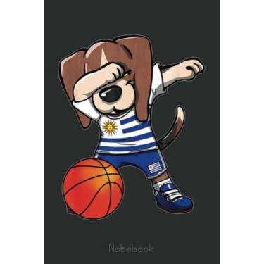 Imagem de Dabbing Beagle Dog Uruguay Uruguayan Basketball Fans Notebook: A blank lined basketball notebook 6x9 in 110 Pages that makes a fun basketball gift for ... women's basketball, team basketball gifts