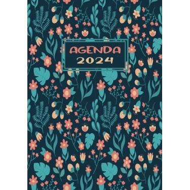 Imagem de Agenda Journalier 2024: Restez Organisé du 1er janvier 2024 au 31 décembre 2024 | Pages de Contacts, Emplois du Temps, Journal de Mots de Passe, Jours Fériés, Anniversaires et Bien Plus Encore !