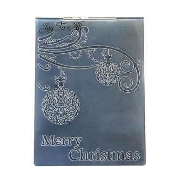 Imagem de DDOUJOY Decorações de bola de Natal para fundo de pastas de plástico em relevo para fazer cartões, scrapbooking e outros artesanatos de papel 2101067