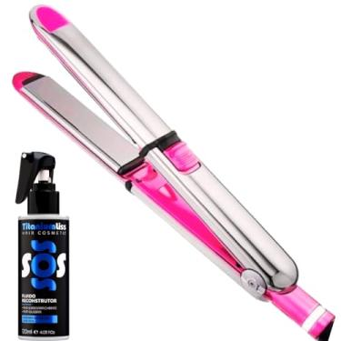 Imagem de Prancha Chapinha De Cabelo Nano Titanium 465f Rosa + Protetor Térmico Bi Volt