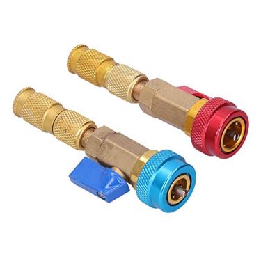 Imagem de Extrator Ajustável do Núcleo da Válvula Ca, Ferramenta de Remoção de Acoplador Alto-baixo para R134/r12, Material de Latão, Válvula de Esfera Embutida, Junta Rápida