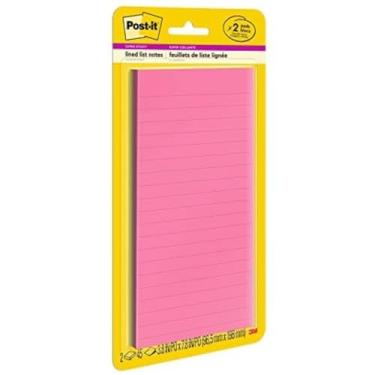 Imagem de Post-it Notas super adesivas, 7,6 cm x 20,3 cm, coleção Energy Boost, 2 blocos/pacote, 45 folhas/bloco