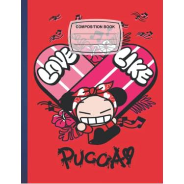 Imagem de Composition Notebook: Love Like Pucca College Ruled Medium Lined Journal Paper Workbook for School, University, Note Taking System.