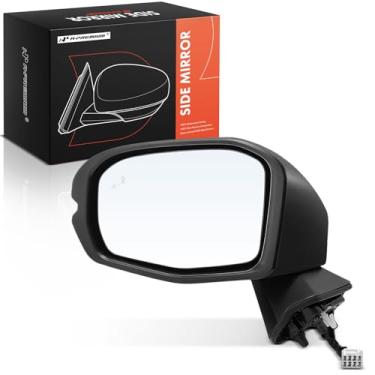 Imagem de A-Premium Espelho retrovisor elétrico do lado do motorista - compatível com Honda HR-V HRV 2023 - retrovisor externo preto dobrável manual aquecido com indicador de seta e monitoramento de ponto cego