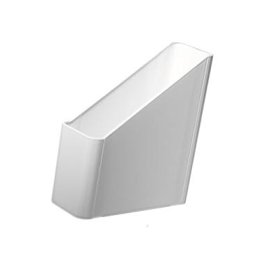 Imagem de Bothyi Rack de suporte de revista, suporte de arquivo, material de escritório, caixa de arquivo decorativa, organizador de livro de papelão, caixa de, Branco