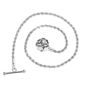 Imagem de VVCome Corrente de lapela masculina de nó de metal para terno ouro prata nó celta broche de lapela com borla acessórios de terno, Metal Aço inoxidável, Cristal