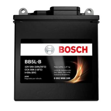Imagem de Bateria Bosch Shineray 150 Max 12v 5ah (yb5l-b)