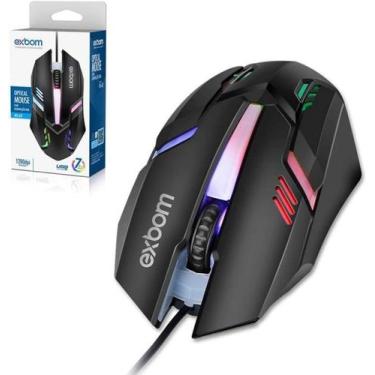 Imagem de Mouse Gamer Optico Usb Led Rgb 1200DPI Exbom - MS-62