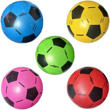 Imagem de 100 Bolas Vinil Futebol 23cm Colorida Decoração Festa - Central do ata
