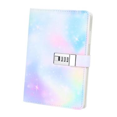Imagem de Esquirla Diário com Lock Lock Journal Planner 180 Páginas Combinação Lock Diário trancado para meninas adolescentes adultos adultos adolescentes meninos, Céu Estrelado