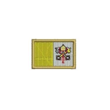 Imagem de BP0060-031 Bandeira Vaticano Patch Bordado 3,8×2,5cm (D-Arquivo Matriz para bordar.)