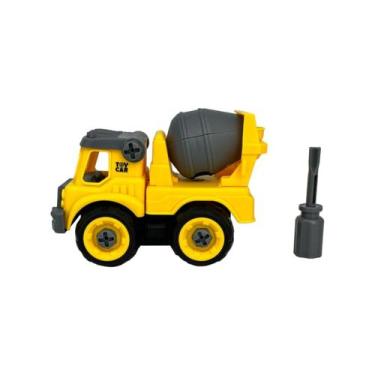 Imagem de Caminhão Betoneira Chave Monta e Desmonta Brinquedo Menino - Well Kids