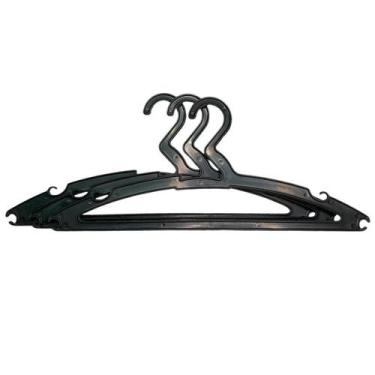 Imagem de Kit 3 Cabides Plastico Slim Eco Flow Multiuso Resistente - Rainha