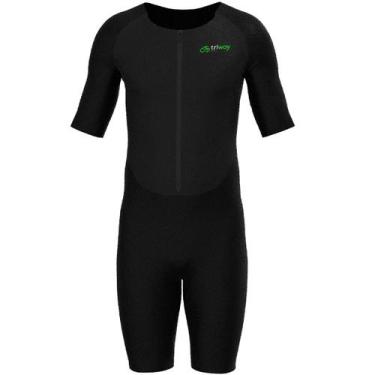Imagem de Macaquinho Triathlon Triway Sports Sprint Black Masculino, Preto, M