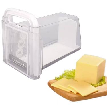 Imagem de Cortador Fatiador Ralador Queijo Presunto Frios Pote Hermetico Lamina inox 4 Em 1 Cozinha