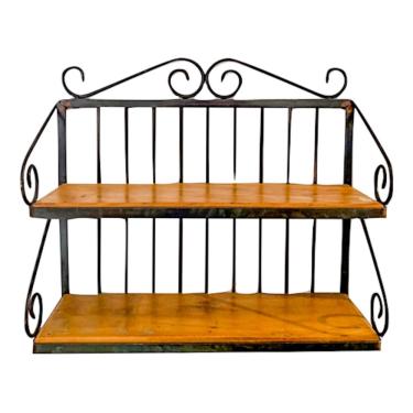 Imagem de Prateleira dupla em ferro E madeira peroba rustica G
