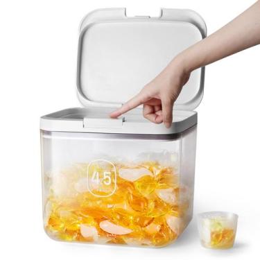 Imagem de Dispensador de detergente para roupa LivLab Mker Clear 4,5 L/2,8 kg