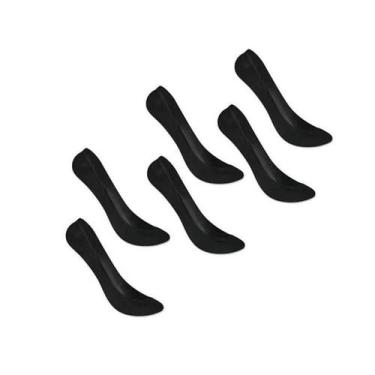 Imagem de Kit de 6 Pares de Meia Selene 7340-003 Sapatilha Super Invisível, Pret