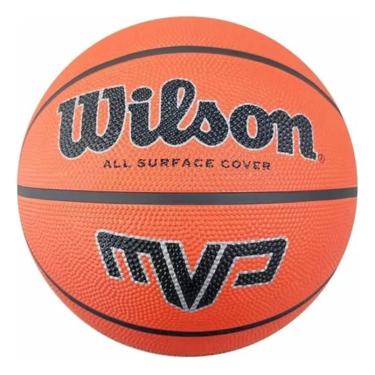 Imagem de Bola de Basquete Wilson Modelo mvp Laranja Tamanho 6 Quadra Externa Alta Durabilidade Borracha Ar
