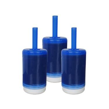 Imagem de Kit 3 Refil filtro rosca longa granular carbon torneira bica móvel - A