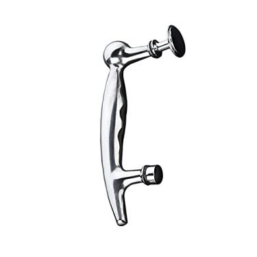 Imagem de Maçaneta de porta de vidro de chuveiro moderna de aço inoxidável para casa de banho, porta de correr simples, móveis de chuveiro para casa, acessórios de hardware para portas de vidro (tamanho: 145 mm