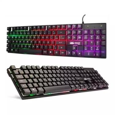 Imagem de Teclado Gamer Multimídia Com Fio USB LED Multicolorido Knup KP2043A