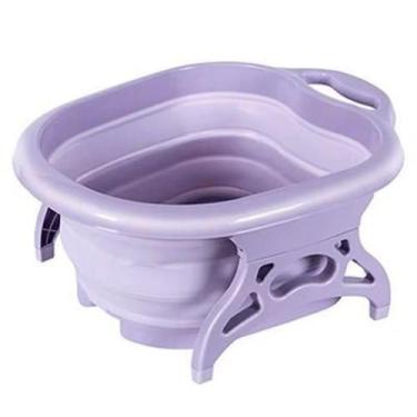 Imagem de Bacia Dobrável Alivia Dores Para Pé Hidromassageador - Roxo - Mhr