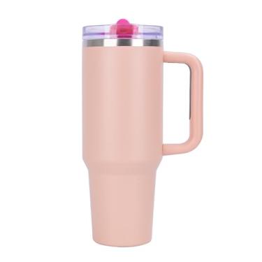 Imagem de Copo Quencher ProTour de 1,134 g com alça - Garrafa de água de aço inoxidável 100% à prova de vazamento com isolamento a vácuo | 2 tampas (canudo dobrável e tampa à prova de vazamento) para bebidas