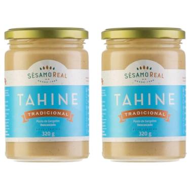 Imagem de Tahine Tradicional 320g Sésamo Real Pasta de Gergelim - Kit 2x unidades