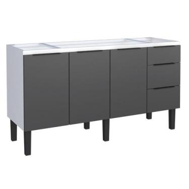 Imagem de Gabinete de Cozinha em Aço Preto 153cm Jupiter Cozimax