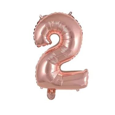 Imagem de Balão Bexiga Numero Rose Gold 32 Pol Metalizado Gigante 72-75 cms OFERTA. (8)