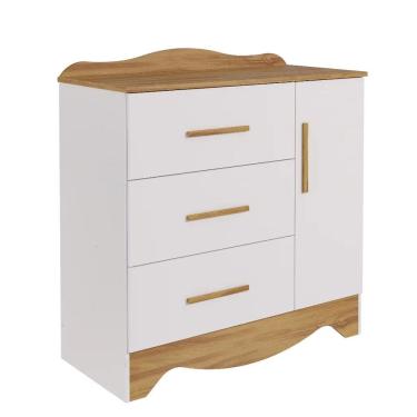 Imagem de Comoda Bebe Moveis Peroba Clara Provençal Ls MDF