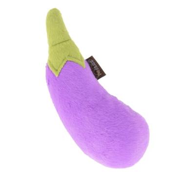 Imagem de P.L.A.Y. – Brinquedo de pelúcia de berinjela fresca da fazenda com brinquedo para animais de estimação
